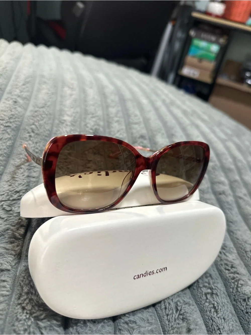 Candie's Pink Tortoise Cat-Eye Sunglasses